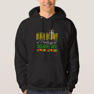 Erbe des unaufhaltsamen Glaubens Schwarze Geschich Hoodie