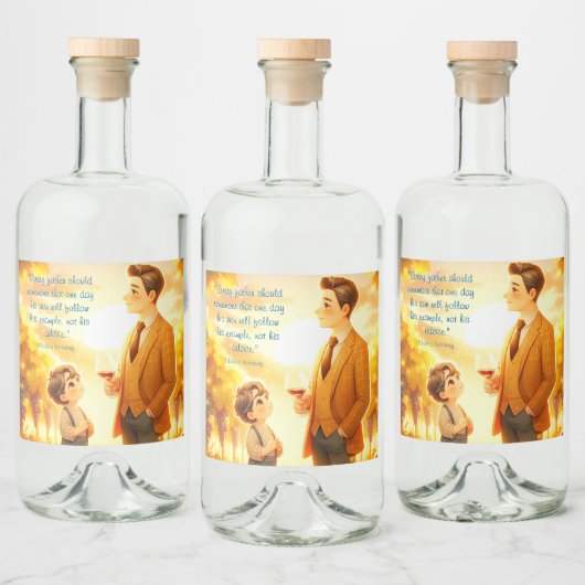 Erbe & Ernte - Viniengarten des Vaters Alkoholflaschenetikett