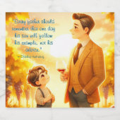 Erbe & Ernte - Viniengarten des Vaters Alkoholflaschenetikett (Einzelnes Label)