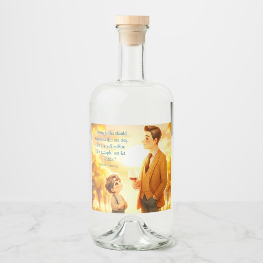 Erbe & Ernte - Viniengarten des Vaters Alkoholflaschenetikett (Vorderseite)