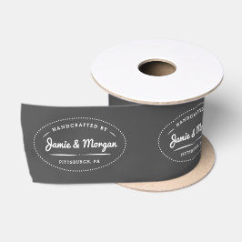 Erbe Handcrafted Namensaufkleber-Schnitt und nähen Satinband