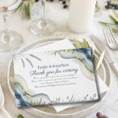 Erbe Küstenblau Hochzeit Strand Boho Gästebuch