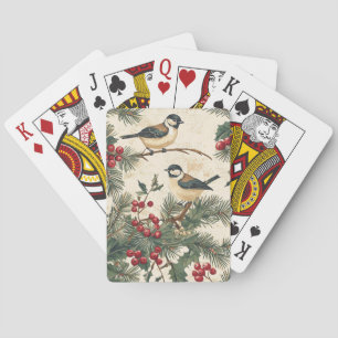 Erbe Liedvogel Holly Weihnachten Creme Wald Spielkarten