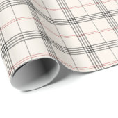 ERBE | Neutrales Tartan-Fest Geschenkpapier (Rolleneckpunkt)