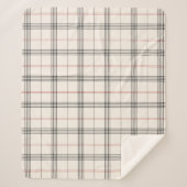 ERBE | Neutrales Tartan-Muster Sherpadecke (Vorderseite)