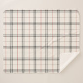 ERBE | Neutrales Tartan-Muster Sherpadecke (Vorderseite (Horizontal))
