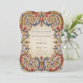 Erbe | Renaissance Barocke Hochzeit mit Ornamenten Einladung (Stehend Vorderseite)
