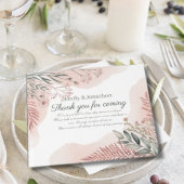 Erbe Rosé Pink Florale Hochzeit Garten Boho  Gästebuch