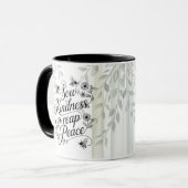 Erbe Säe Freundlichkeit Ernte Frieden Botanisches Tasse (Vorderseite Links)