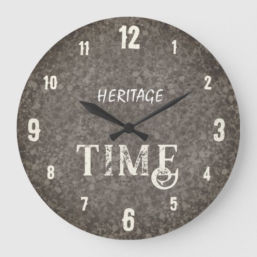 Erbe Zeit Vintage Große Wanduhr (Vorderseite)