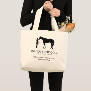 Erben Sie die Goldgrundlagen-Logo-Tasche Jumbo Stoffbeutel