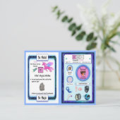 Erbie - Erbium Horn Unicorn Game Card Postkarte (Stehend Vorderseite)