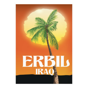 Erbil Irak Reiseplakat Fotodruck