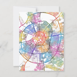 Erbil Iraq City Map Postkarte