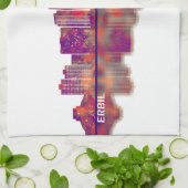 Erbil Iraq Skyline Geschirrtuch (Gefaltet)