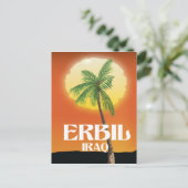 Erbil Iraq Travel Poster Postkarte (Stehend Vorderseite)