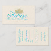 Erbin - Haut, Wachs und Haar Visitenkarte (Vorne/Hinten)