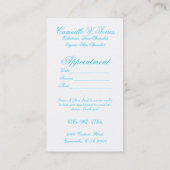 Erbin-Weiß Terminkarte (Rückseite)