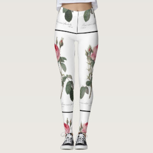 Erblassen Sie - das rosa Vintage Rosenmalen Leggings