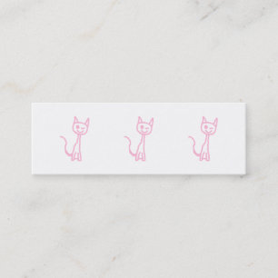 Erblassen Sie - die rosa Katze und blinzeln Mini Visitenkarte