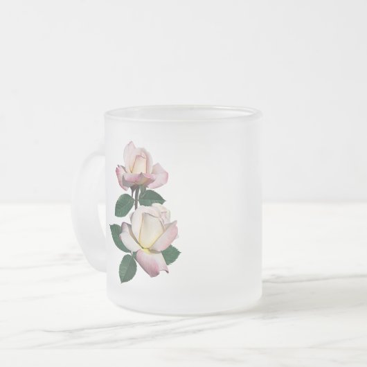 Erblassen Sie - die rosa Pristine Mattglastasse (Vorderseite Links)