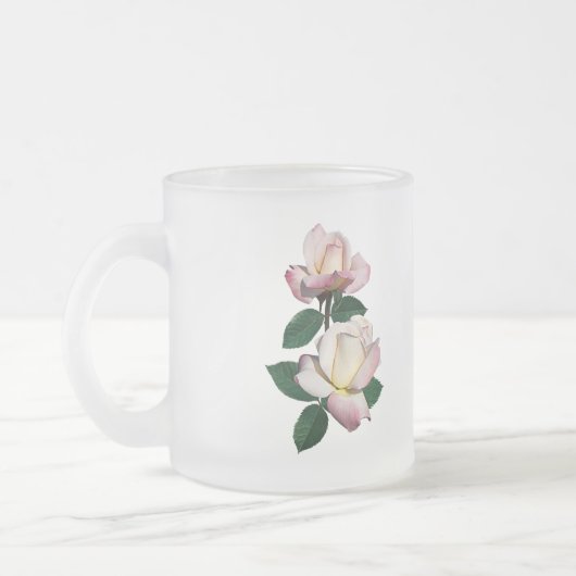 Erblassen Sie - die rosa Pristine Mattglastasse (Links)