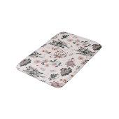 Erblassen Sie - rosa französisches Blumen Badematte (Schrägansicht)