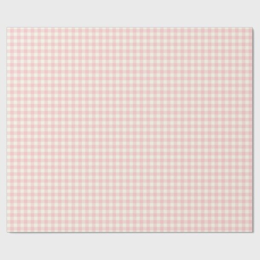 Erblassen Sie - rosa Gingham-Packpapier Geschenkpapier (Flach)