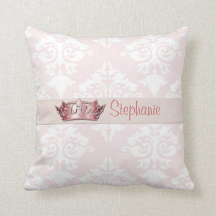 Erblassen Sie - rosa Kissen Damast-Prinzessin-Wurf