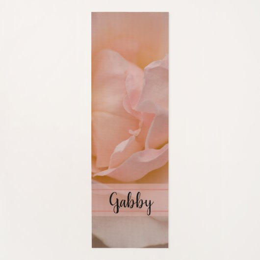 Erblassen Sie - rosa Rosen-Blume Yogamatte (Vorderseite)