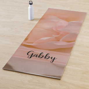 Erblassen Sie - rosa Rosen-Blume Yogamatte