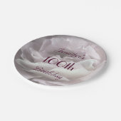 Erblassen Sie - rosa Rosen-Papier-Teller, 100. Pappteller (Schrägansicht)