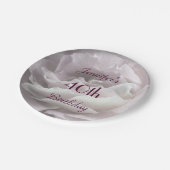 Erblassen Sie - rosa Rosen-Papier-Teller, 40. Pappteller (Schrägansicht)