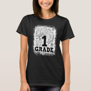 Erbleichte Typografie Team 1. Klasse T-Shirt