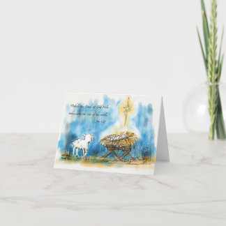 "Erblicken Sie das Lamm-" Weihnachtskarte Feiertagskarte