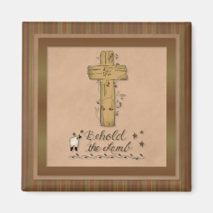 Erblicken Sie den Lamm-christlichen Magnet
