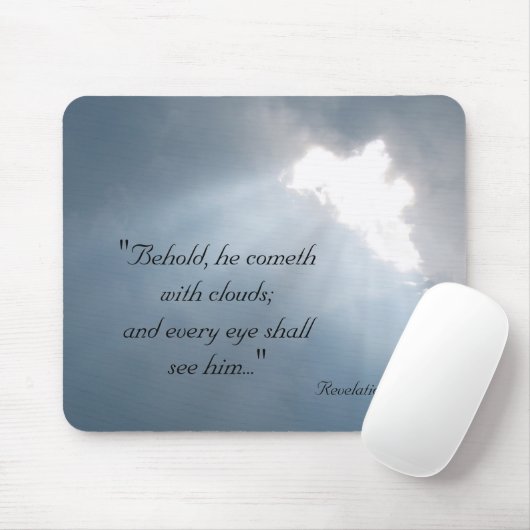 "Erblicken Sie, er cometh mit Wolke… Mousepad (Mit Mouse)