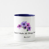 Erblicken Sie mich machen alle Sachen neu Tasse (Zentrum)