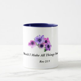 Erblicken Sie mich machen alle Sachen neu Tasse