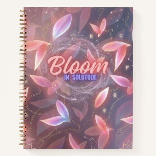 Erblühe in Einsamkeit Ästhetische Florale Cute Pas Notizblock (Vorderseite)
