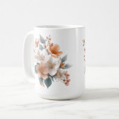 ☕ Erblühe, wo du trinkst 🌸✨ Kaffeetasse (Vorderseite Links)