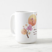 erblühende Blume Muttertag Kaffeetasse (Vorderseite Links)
