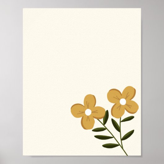 Erblühte Blume Poster (Vorne)
