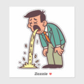 Erbrechen Aufkleber (Blatt)