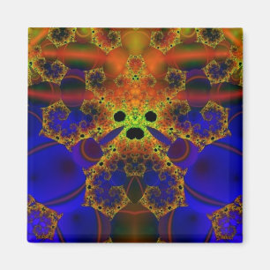 Erbrechen  Blau-Fraktal Art Magnet