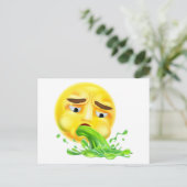 Erbrechen Emoji Emoticon Postkarte (Stehend Vorderseite)