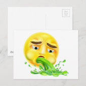 Erbrechen Emoji Emoticon Postkarte (Vorne/Hinten)