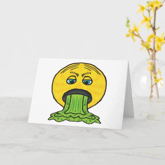 Erbrechen Karte (Gelbe Blume)