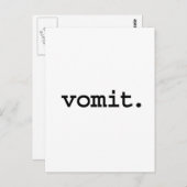 Erbrechen Postkarte (Vorne/Hinten)