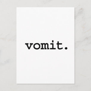 Erbrechen Postkarte